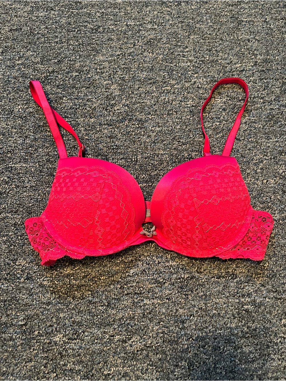Aerie Hot Pink Lace Push-Up Bra 34A